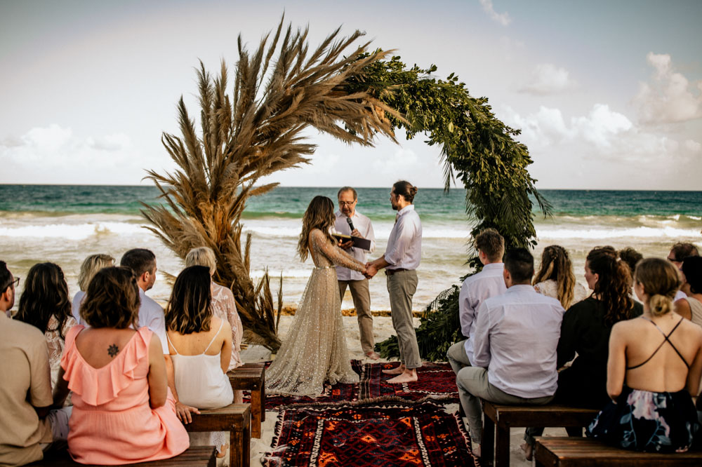 Mexico tulum beach wedding