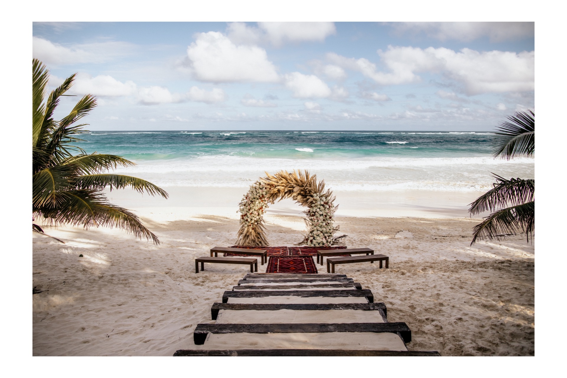 casa malca ceremony on the beach Tulum 