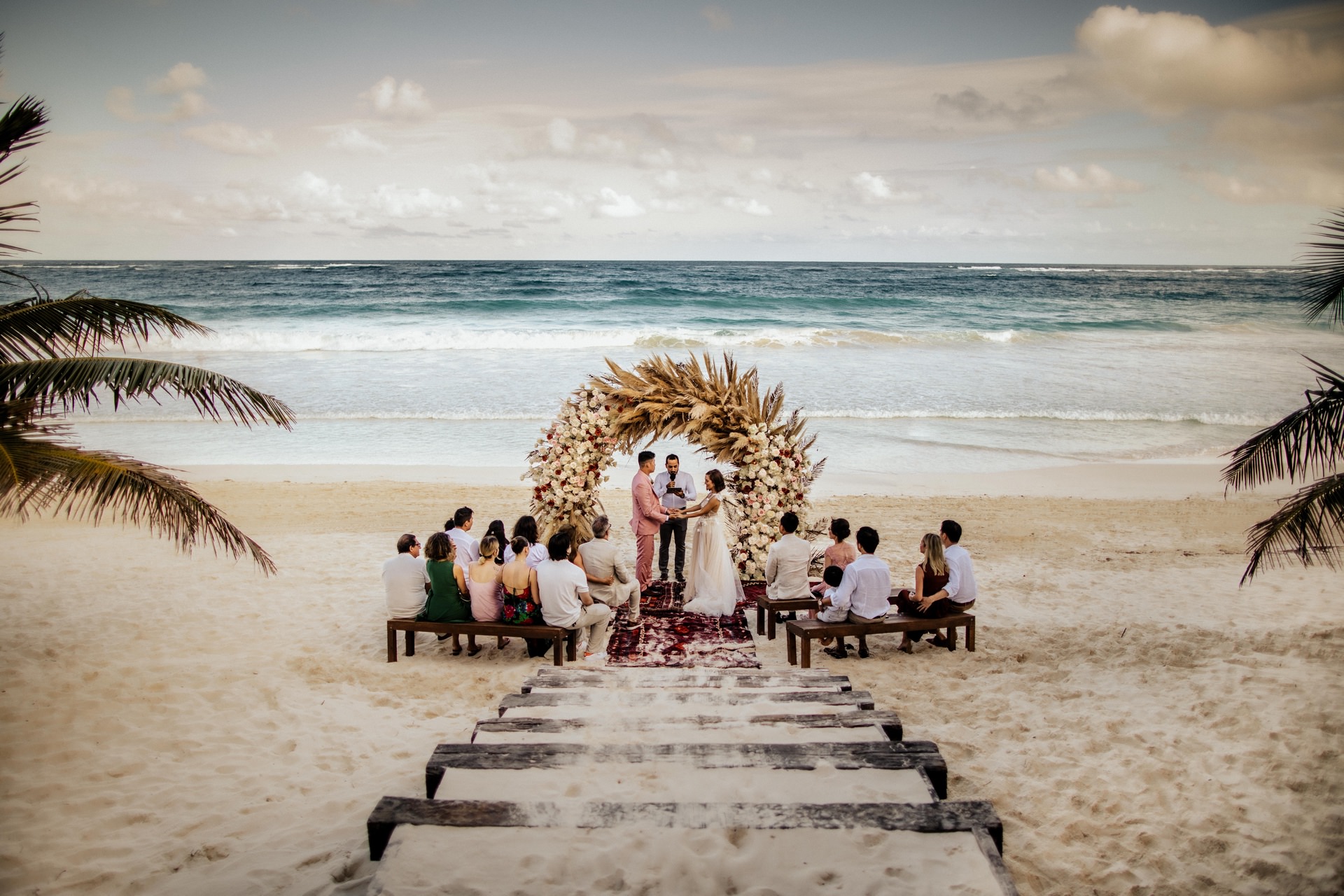 Casa Malca Wedding Beach Ceremony Tulum Photographer