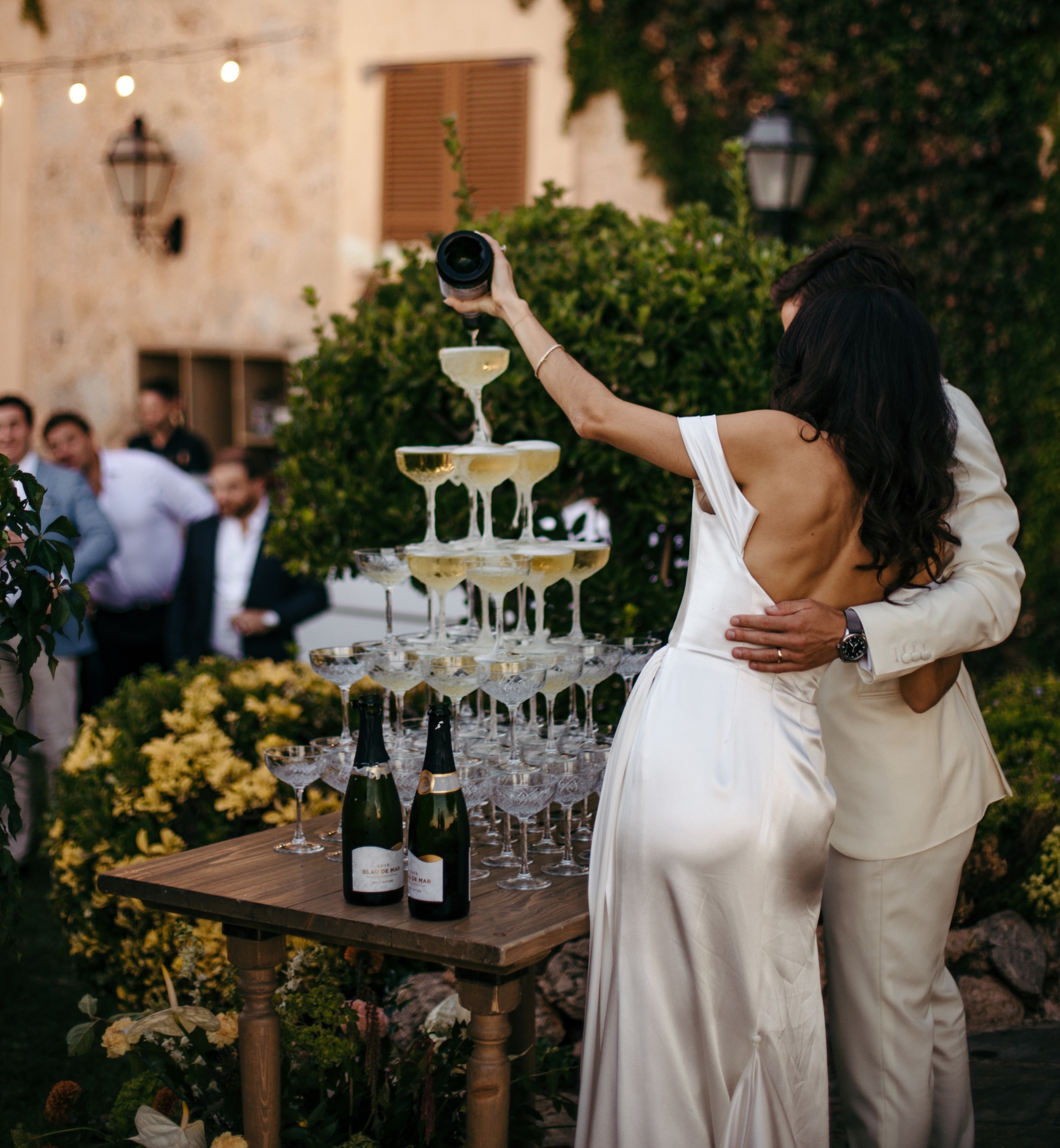 Mallorca Wedding Champagne Tower