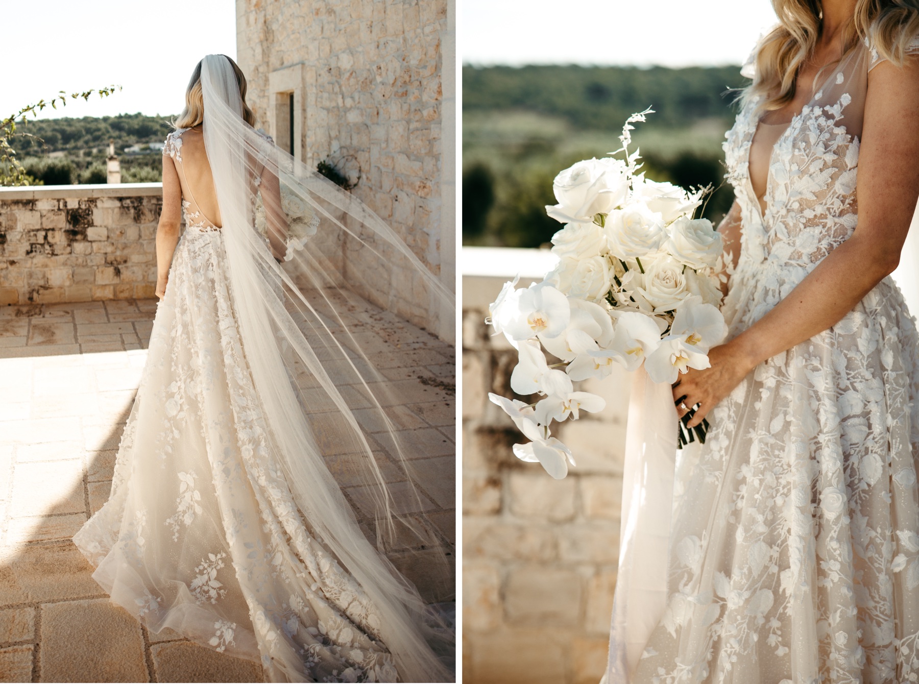 wedding in Puglia bride wears Berta 