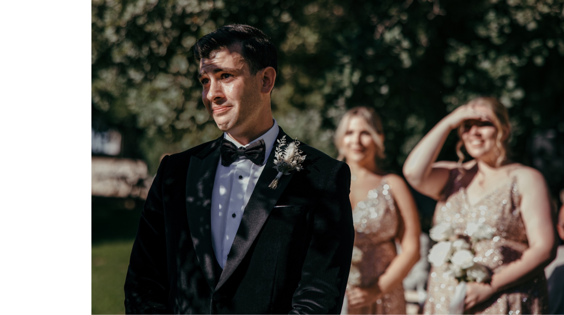 groom sees bride at their wedding in Puglia 