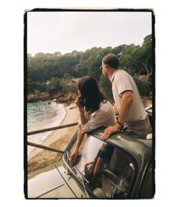 couple love story Mallorca photoshoot analog shot